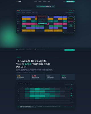 Ledger - Powerful University Booking Landing Page Template