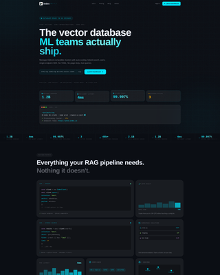 Index - Powerful Vectordatabase Landing Page Template