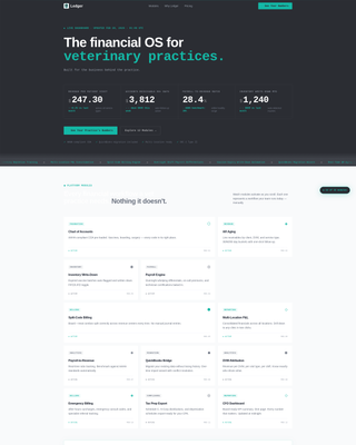 Ledger - Powerful Veterinaryaccounting Landing Page Template