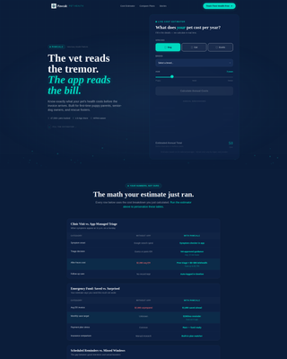 Pawcalc - Dynamic Veterinary Landing Page Template