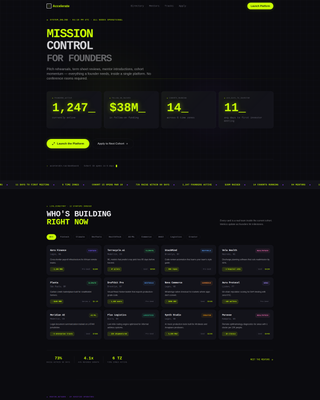 Accelerate - Dynamic Accelerator Landing Page Template