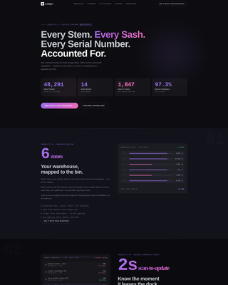 Ledger - Powerful Inventory Landing Page Template