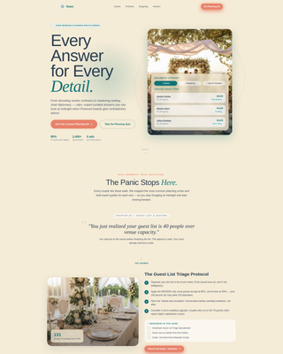 Elegant Wedding Knowledge Base Landing Page Template
