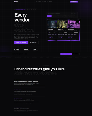Aisle - Brutalist Vendor Landing Page Template