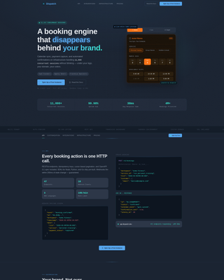White-Label Booking Platform Landing Page Template
