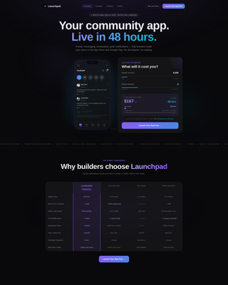 Launchpad - Velocity Social-Networking Landing Page Template