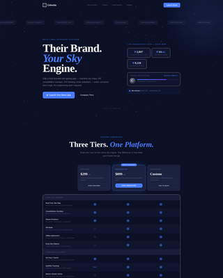 White-Label Astronomy App Landing Page Template