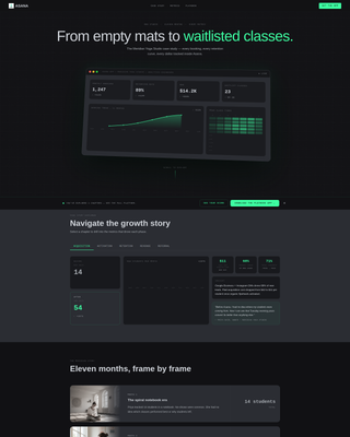 Asana - High-Performance Yoga Studio Landing Page Template