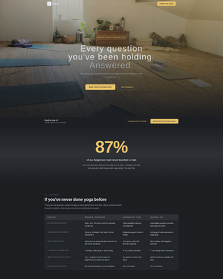 Asana - Luminous Yoga Landing Page Template