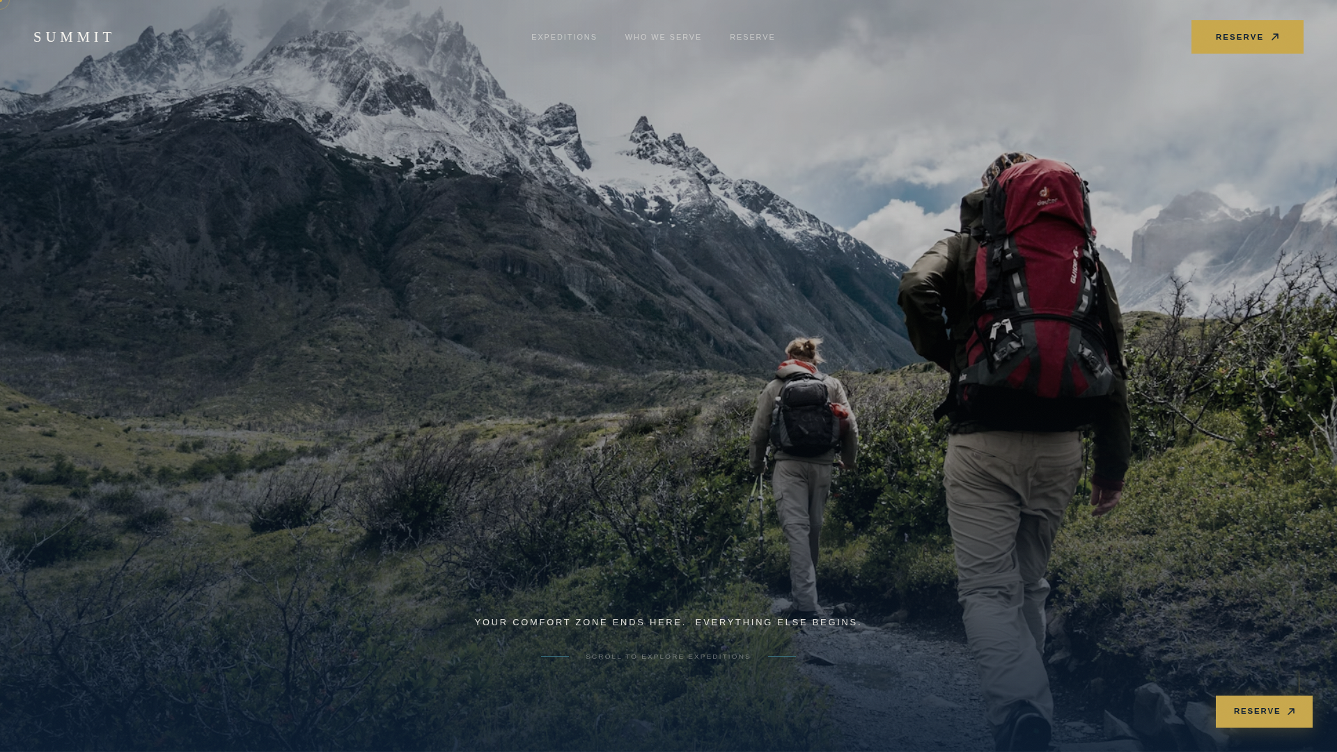 High-End Adventure Sports Tourism Booking Website Template