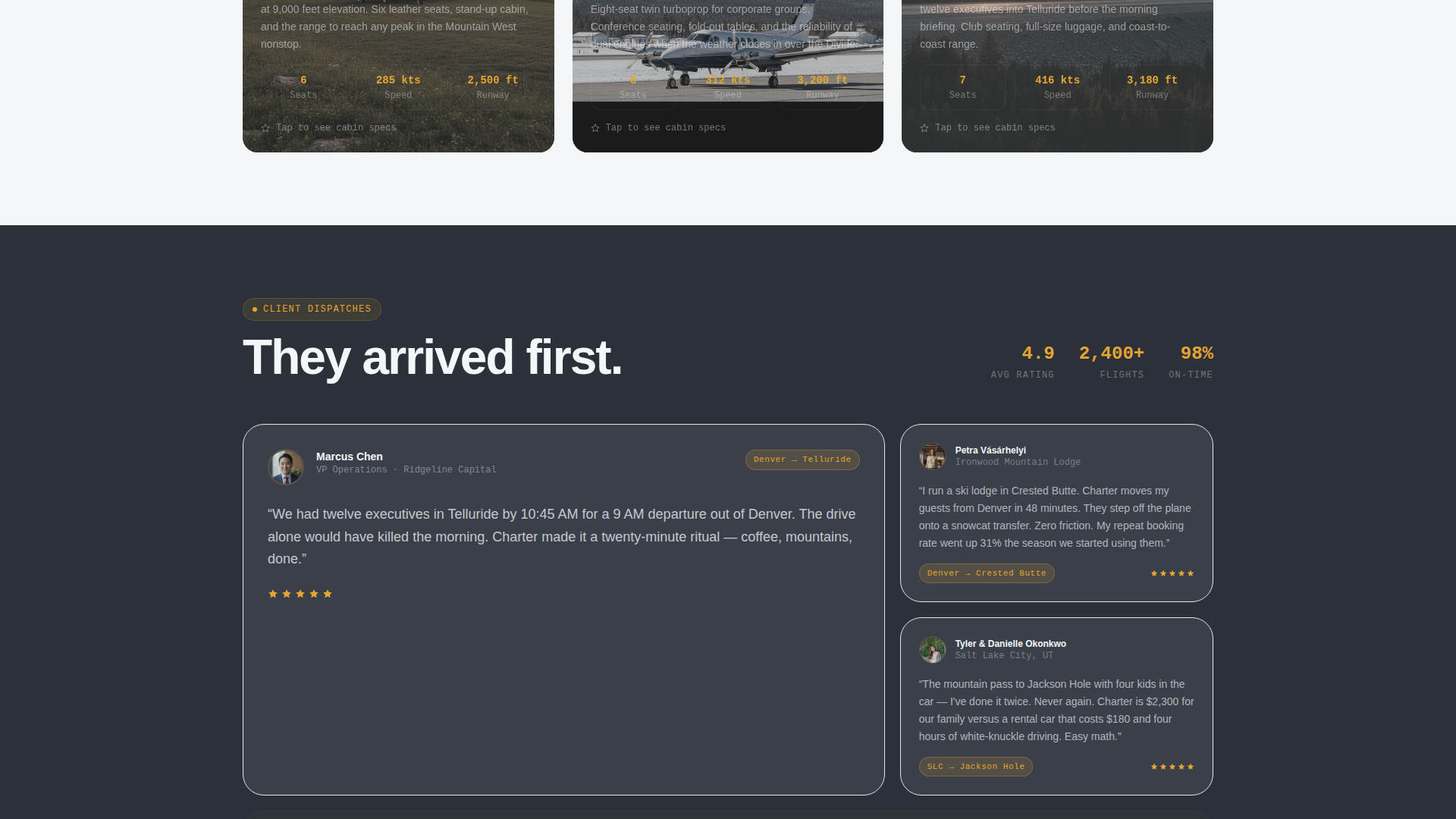 Alpine - Premium Charter Landing Page Template
