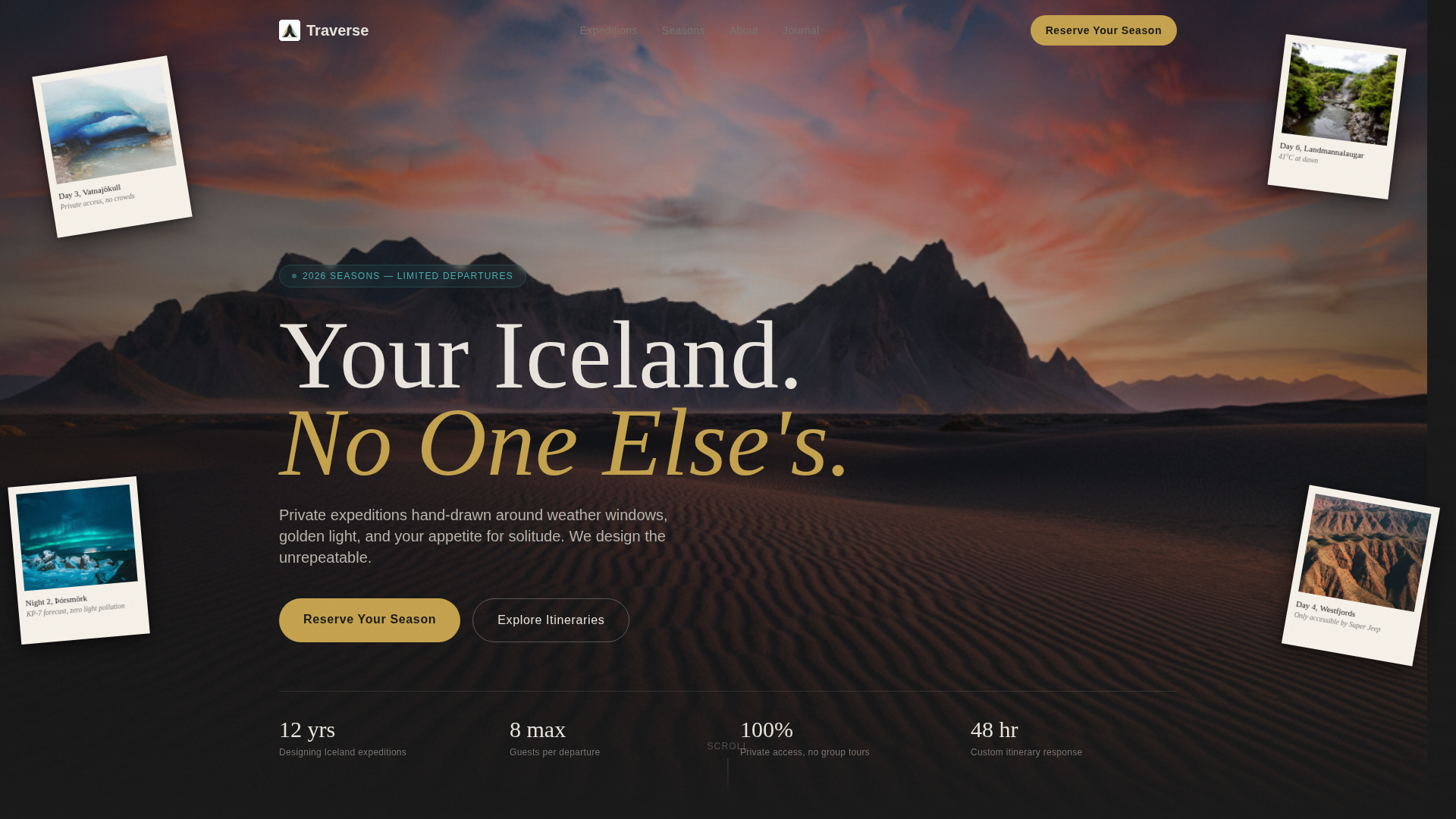 Iceland Travel Expert Booking Website Template