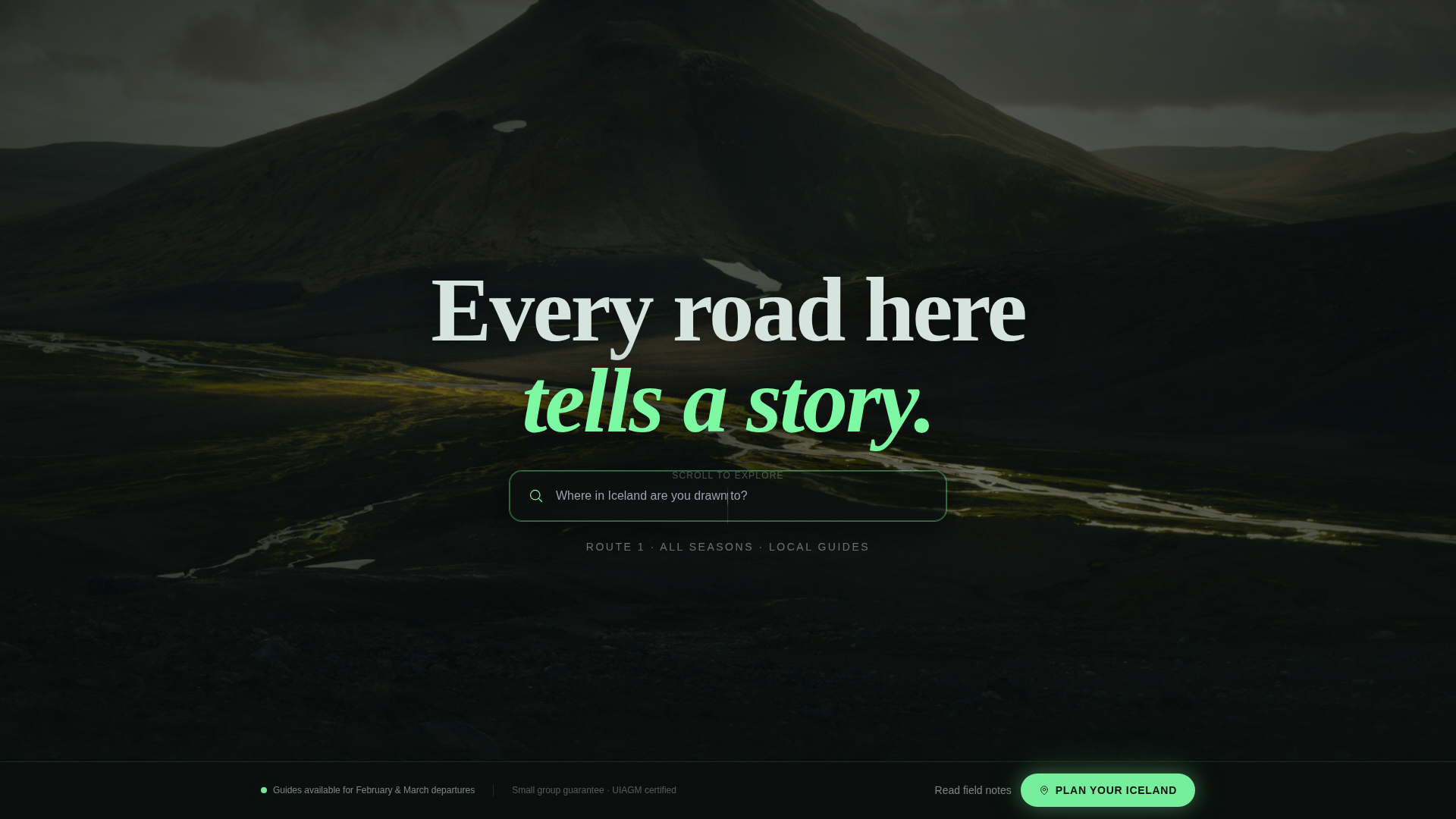 Iceland Journey Landing Page Template