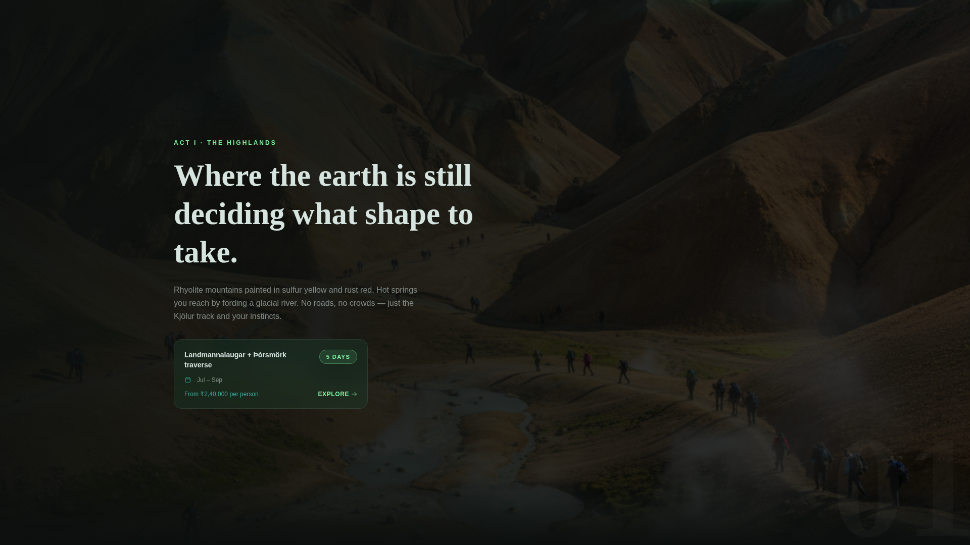 Iceland Journey Landing Page Template