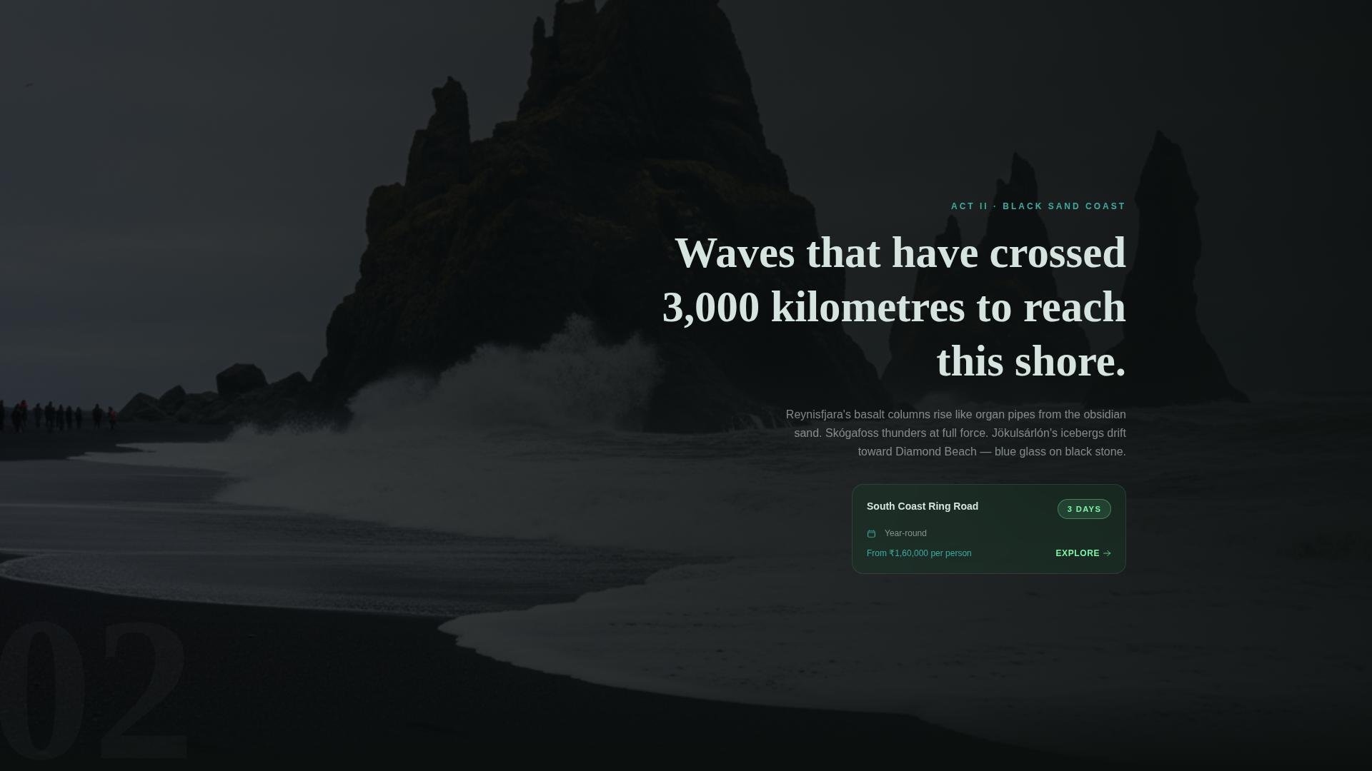 Iceland Journey Landing Page Template