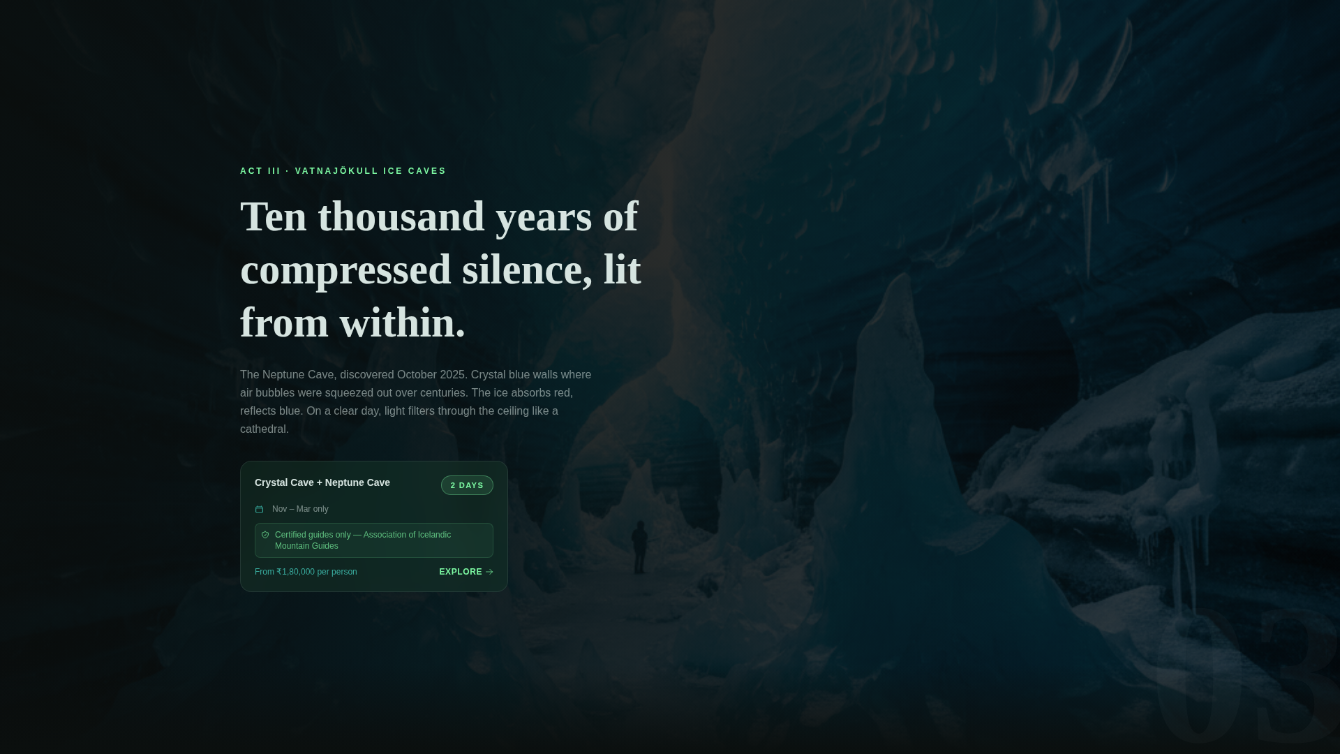 Iceland Journey Landing Page Template