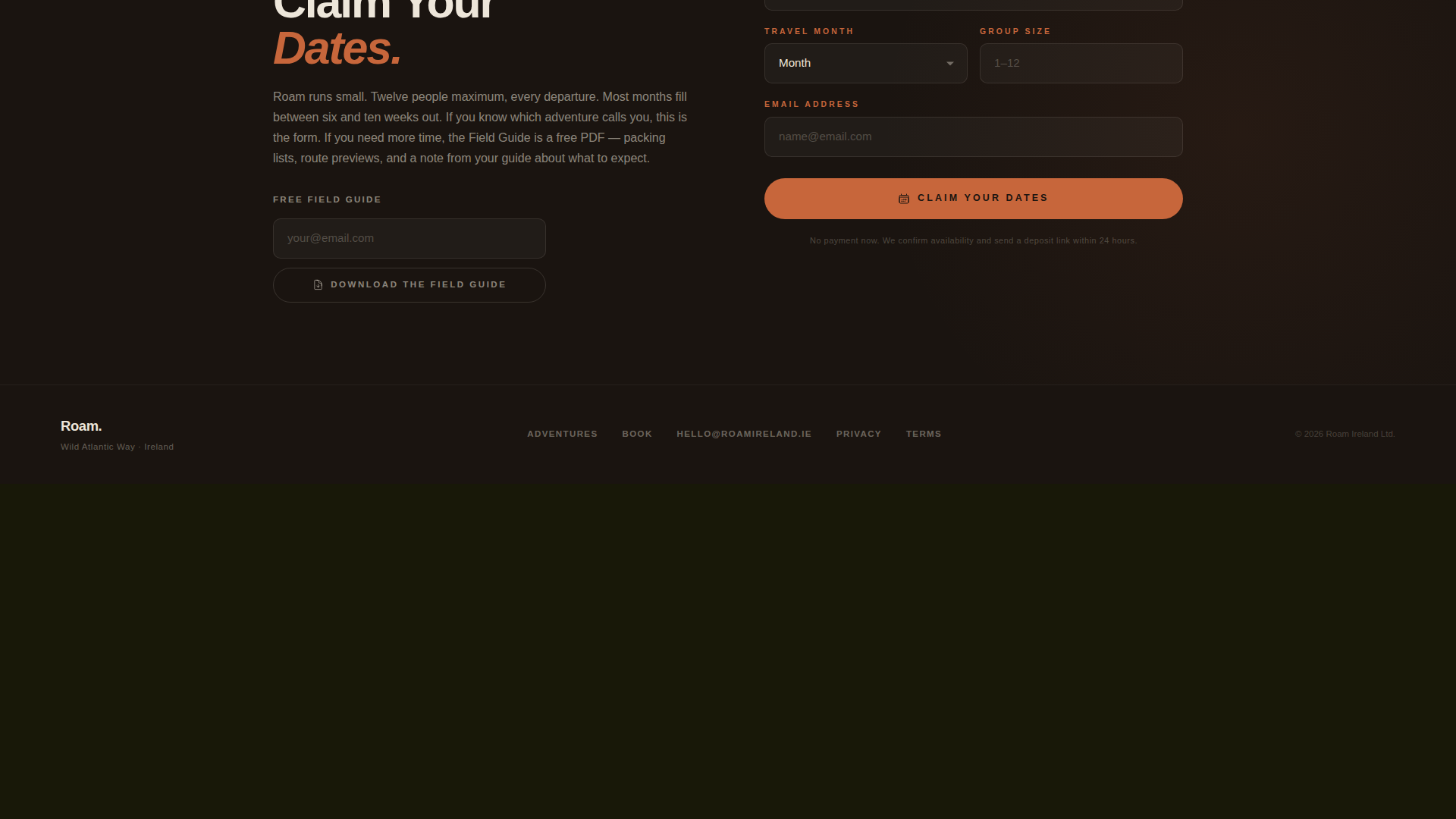 Ireland Travel Professional Website Template