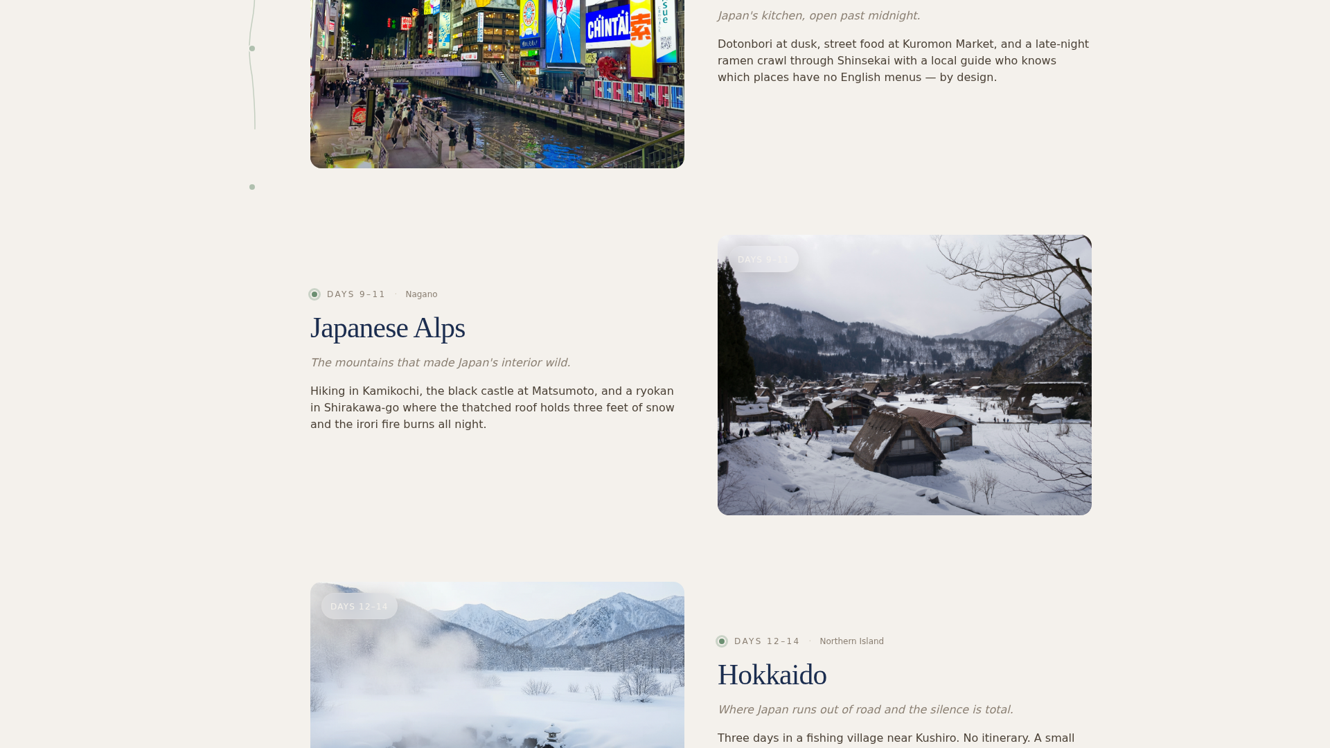 Japan Travel Booking Website Template