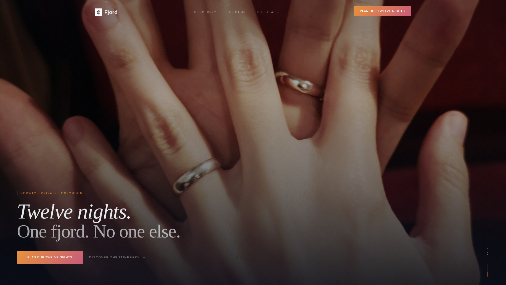 Norway Honeymoon Landing Page Template
