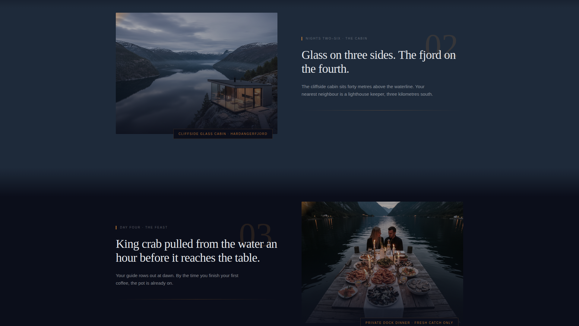 Norway Honeymoon Landing Page Template
