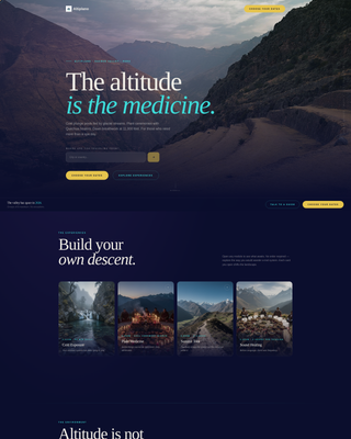 Altiplano - Immersive Retreat Landing Page Template
