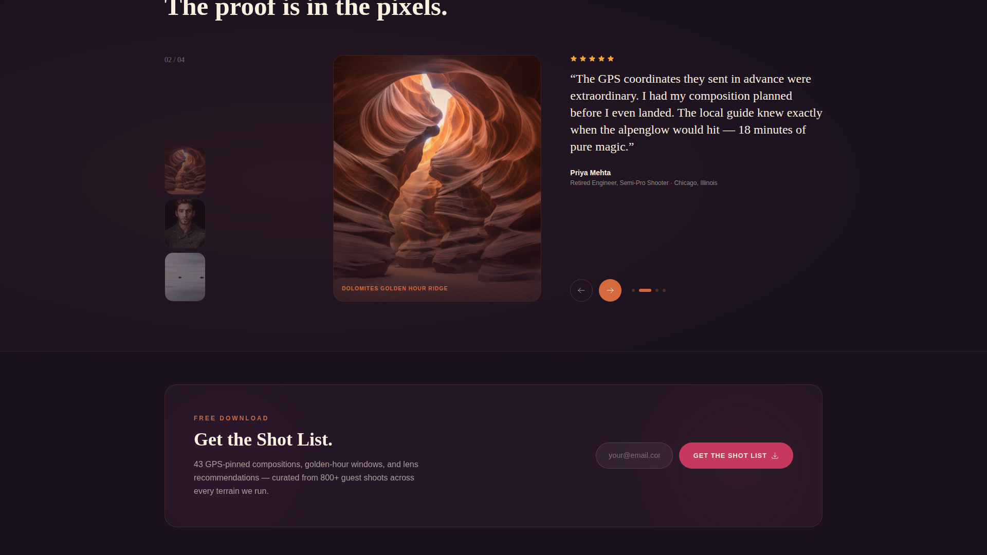 Adventure Photography Tour Company Website Template