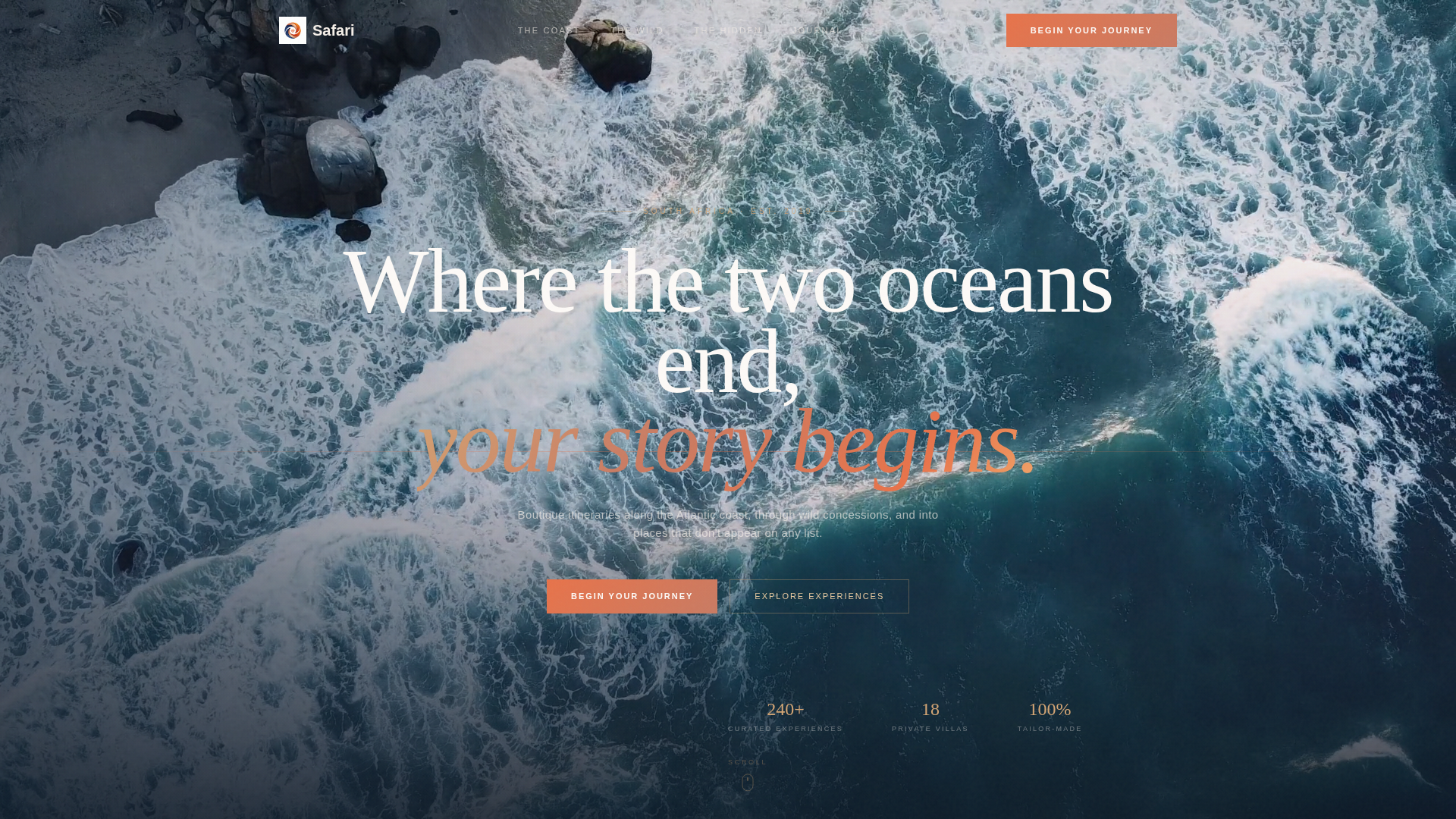 South Africa Travel Portfolio Website Template