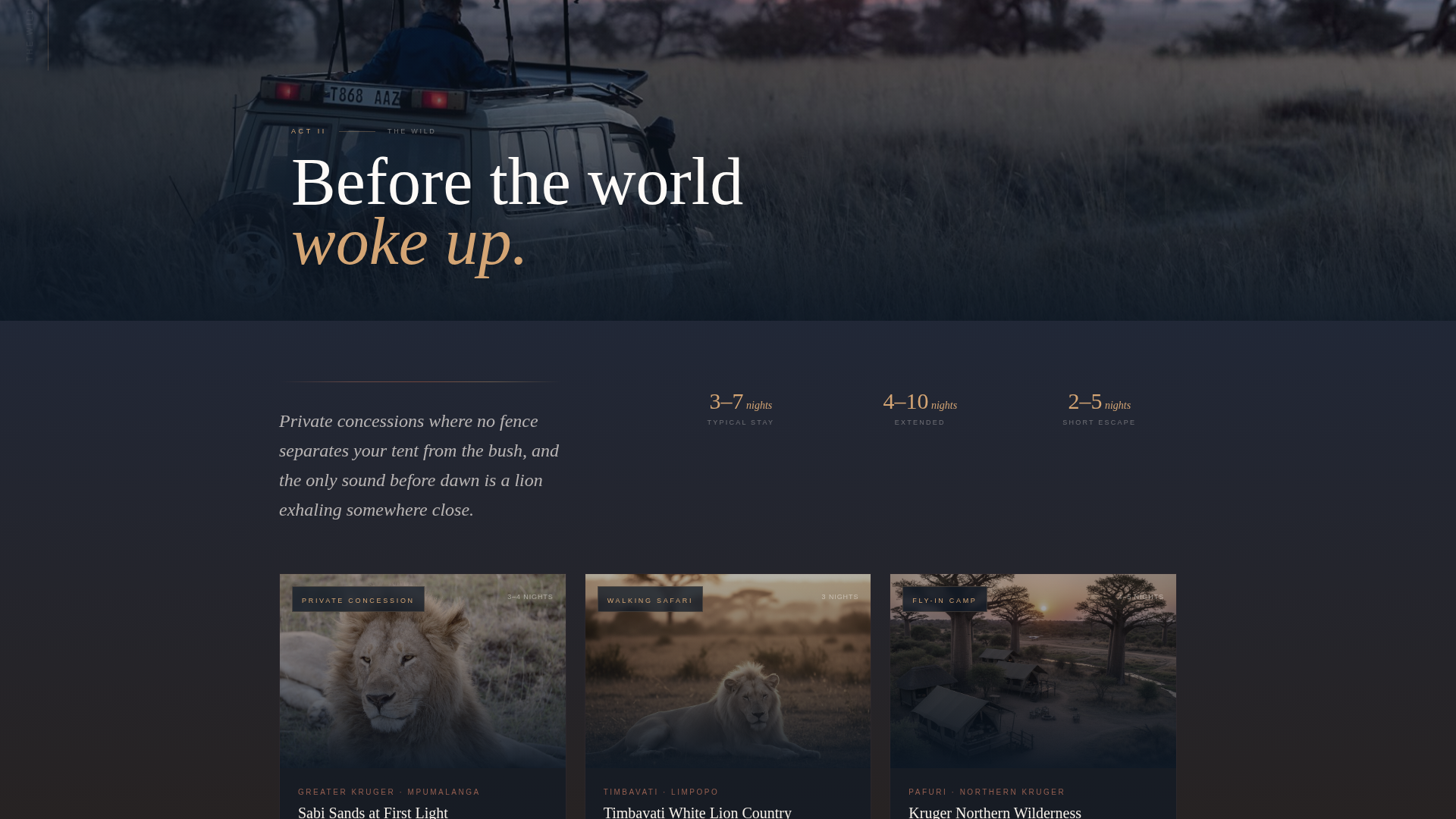 South Africa Travel Portfolio Website Template
