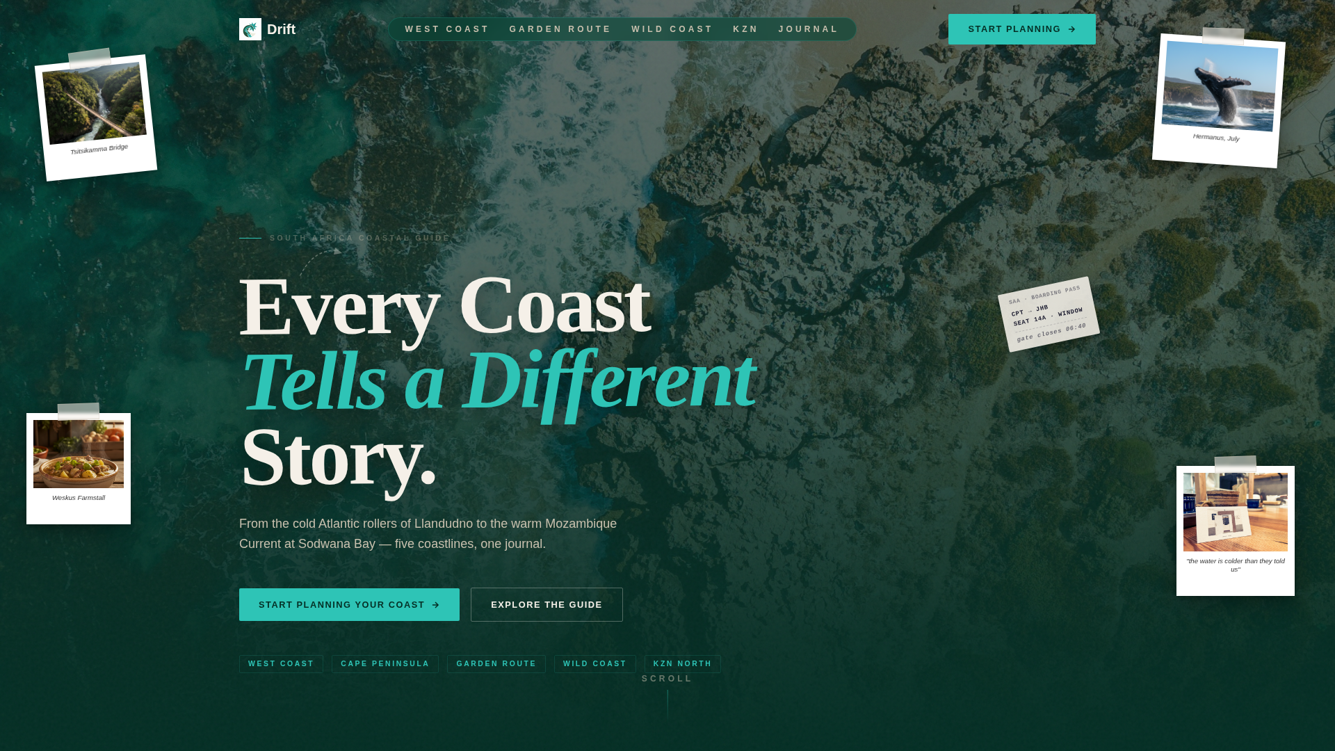 South Africa Travel Blog Website Template