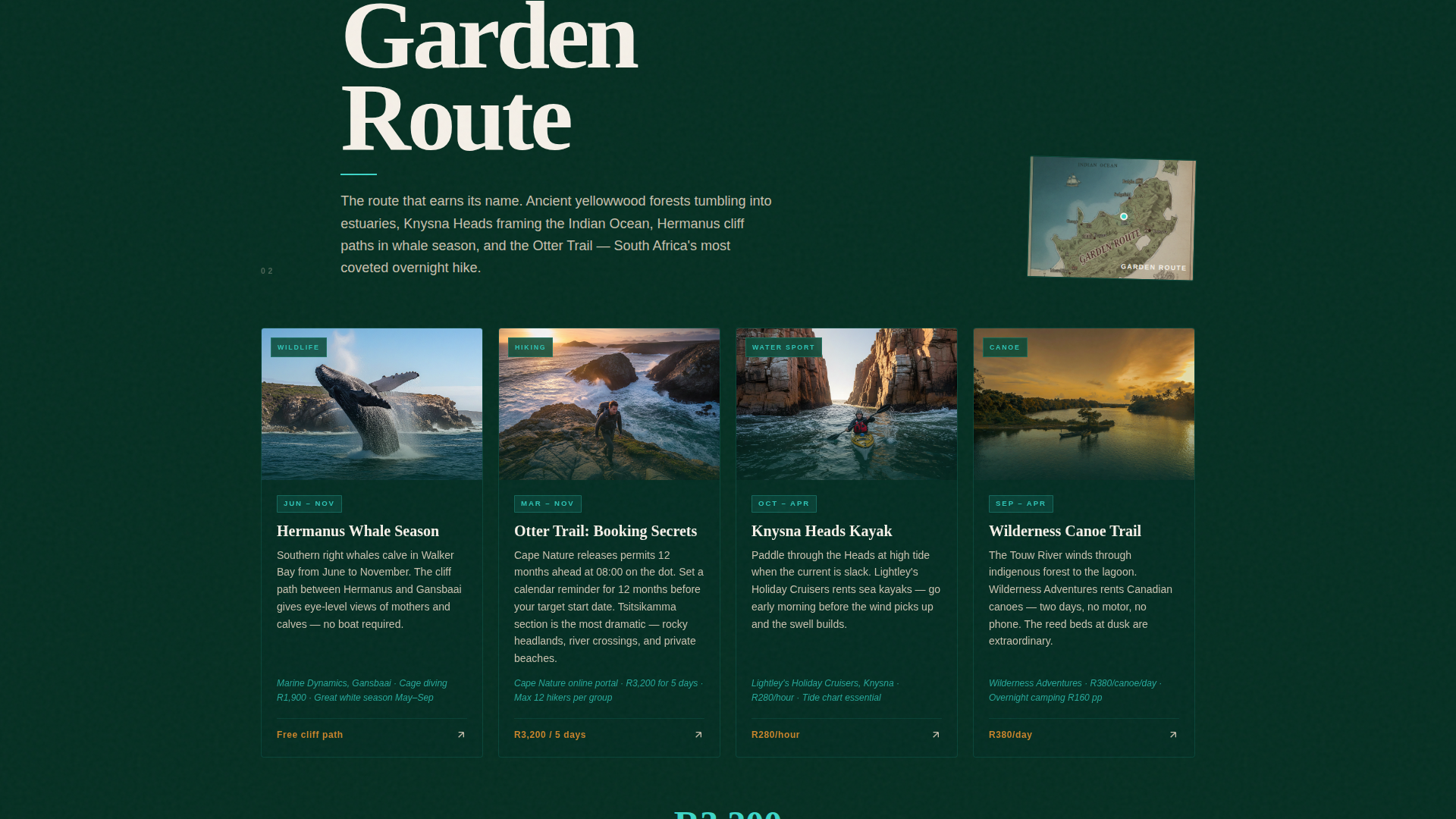 South Africa Travel Blog Website Template