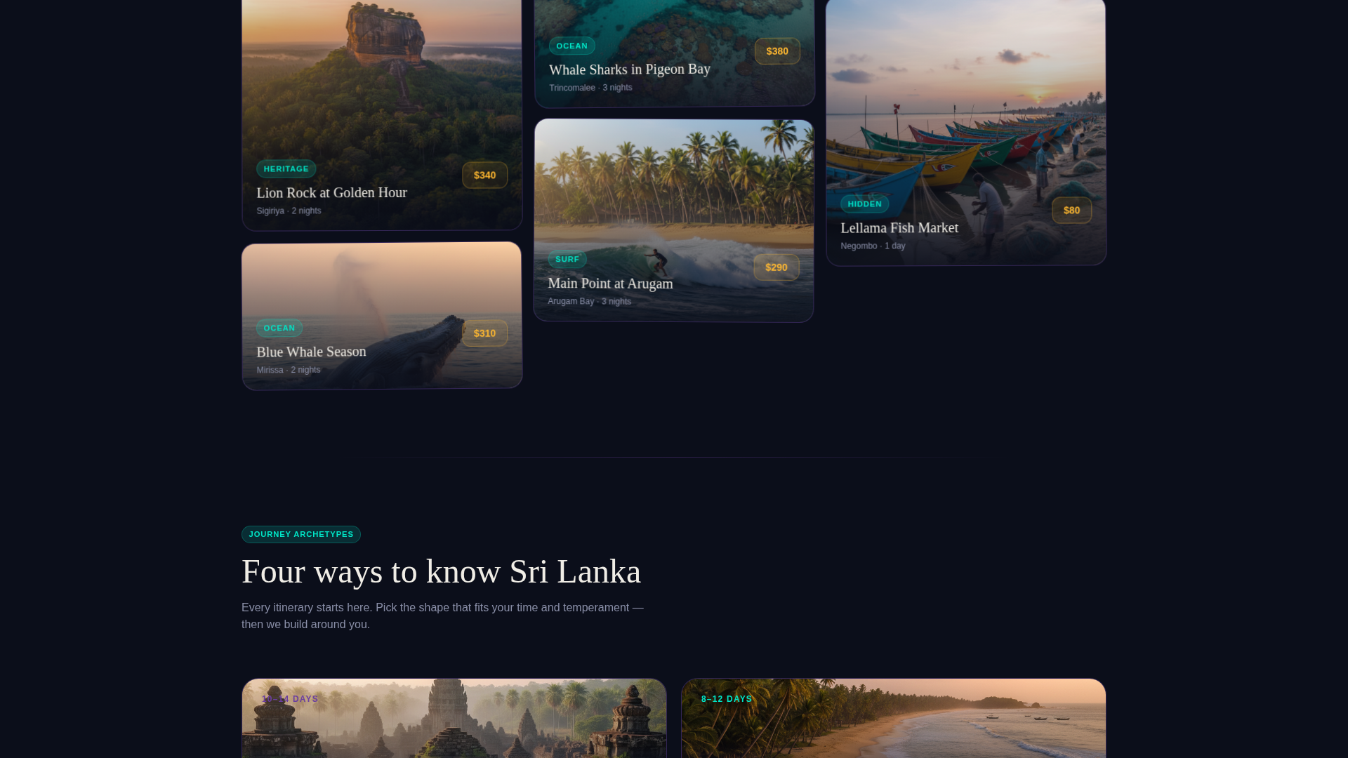 Sri Lanka Travel Specialist Booking Website Template