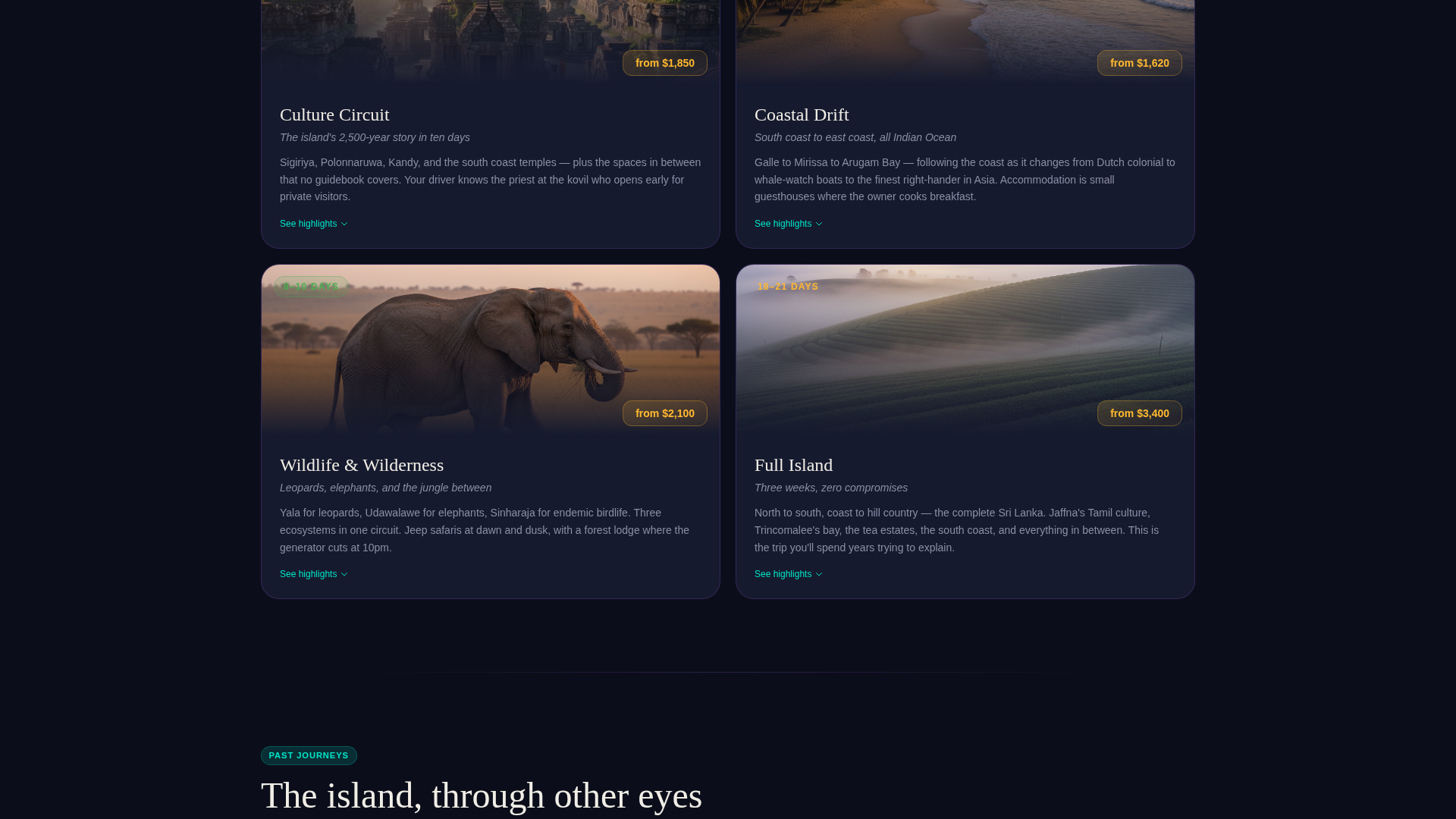 Sri Lanka Travel Specialist Booking Website Template