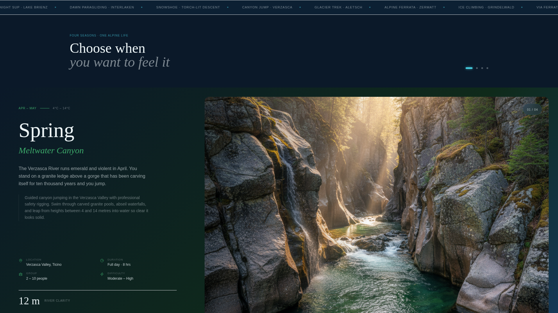 Switzerland Travel Booking Website Template