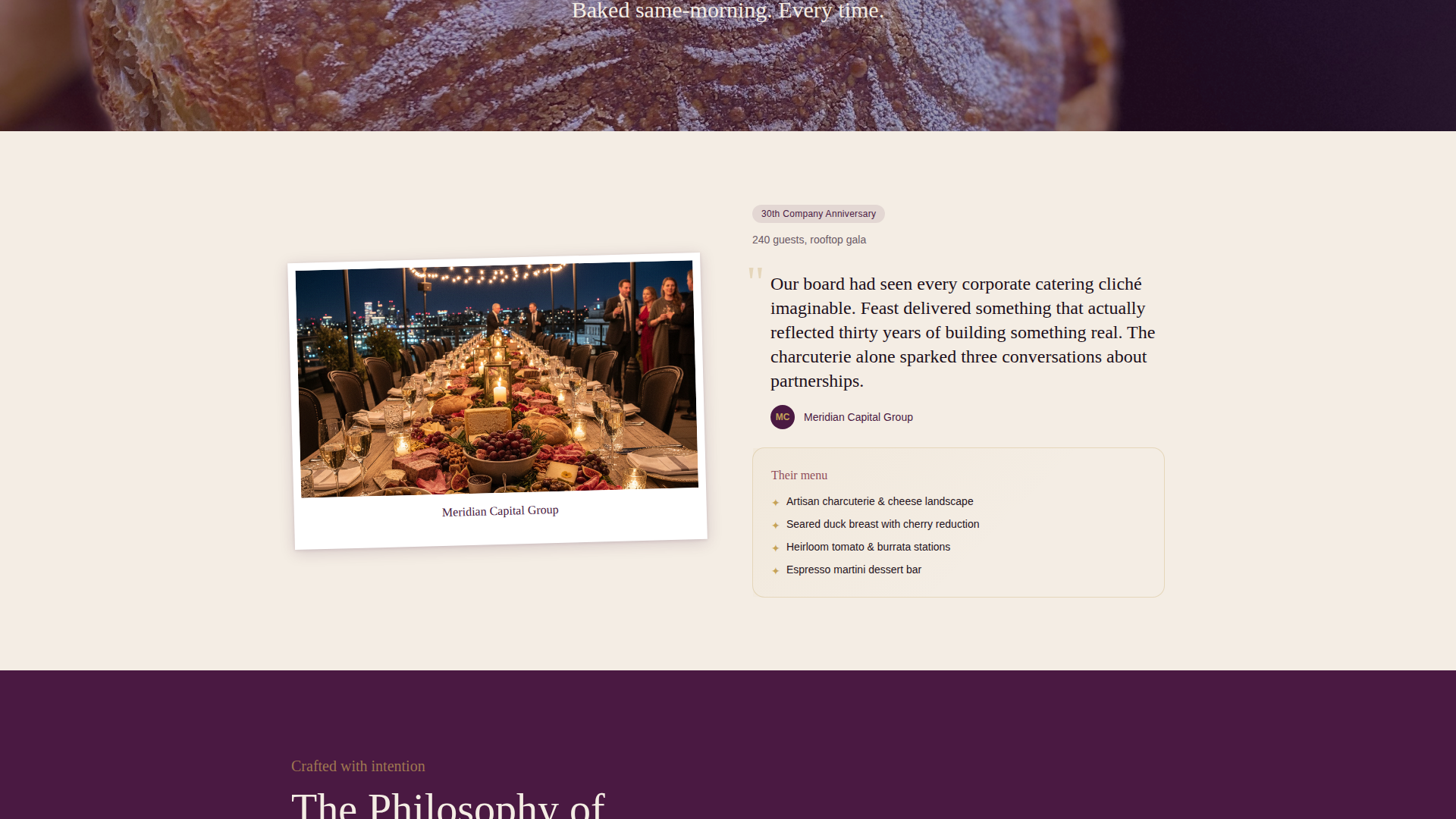 Anniversary Event Booking Website Template