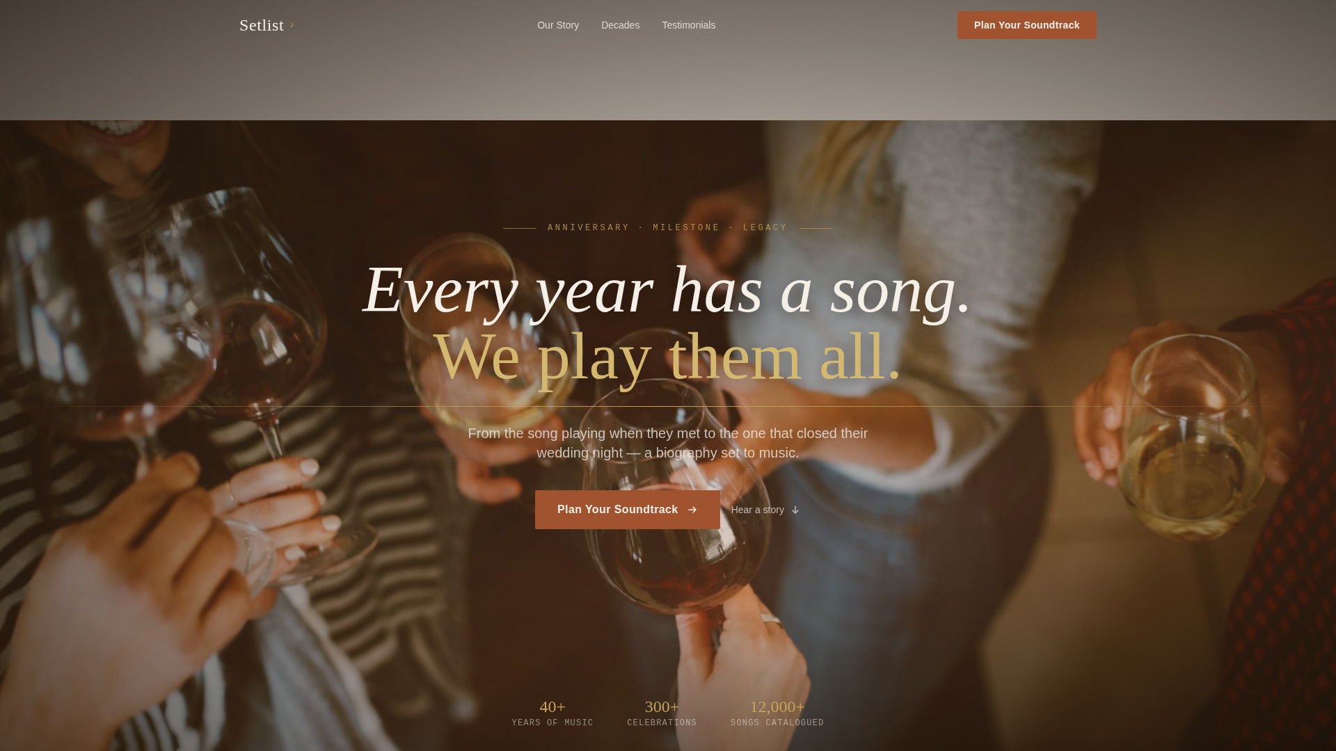 Anniversary Event Specialist Booking Website Template