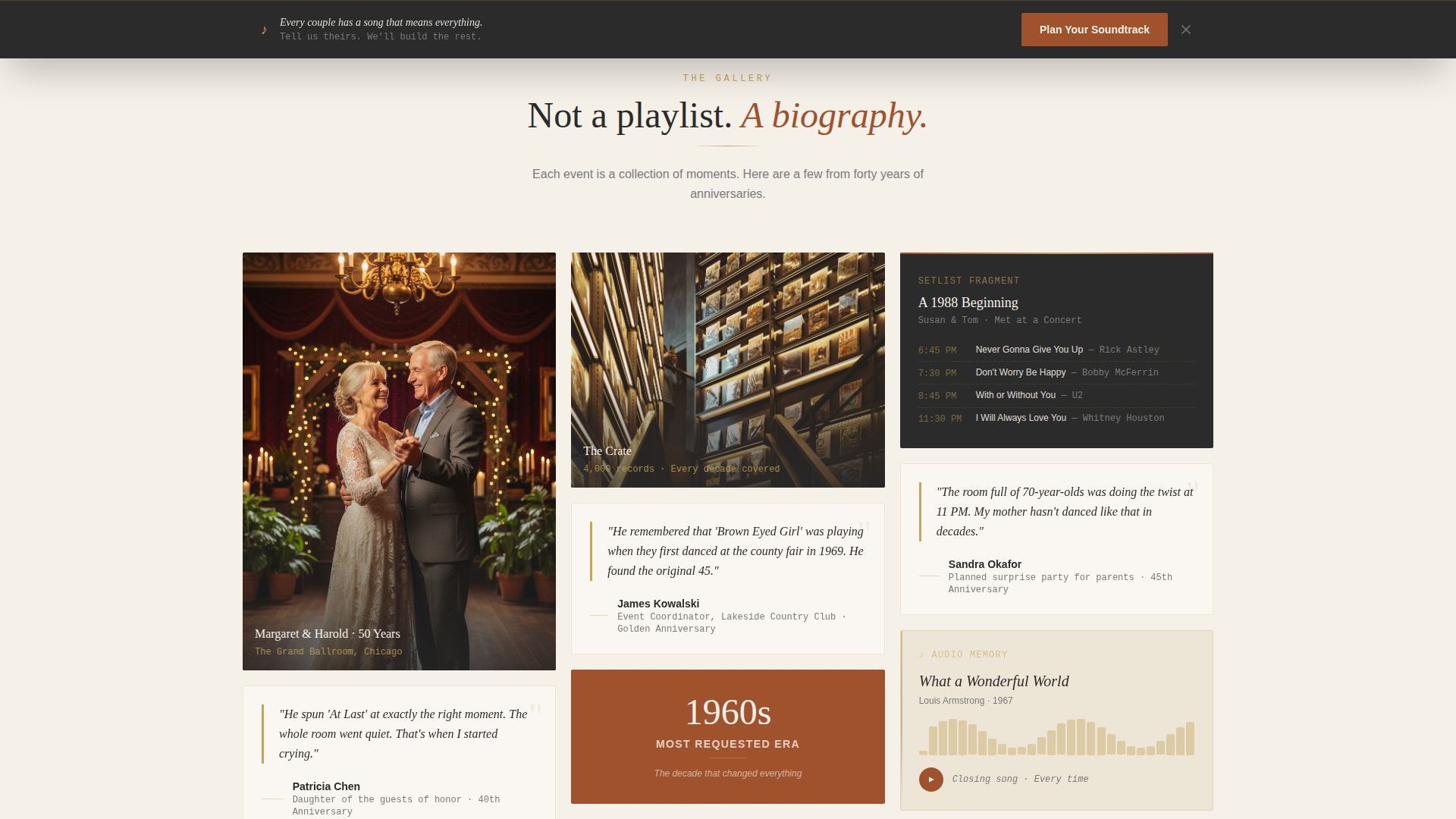 Anniversary Event Specialist Booking Website Template
