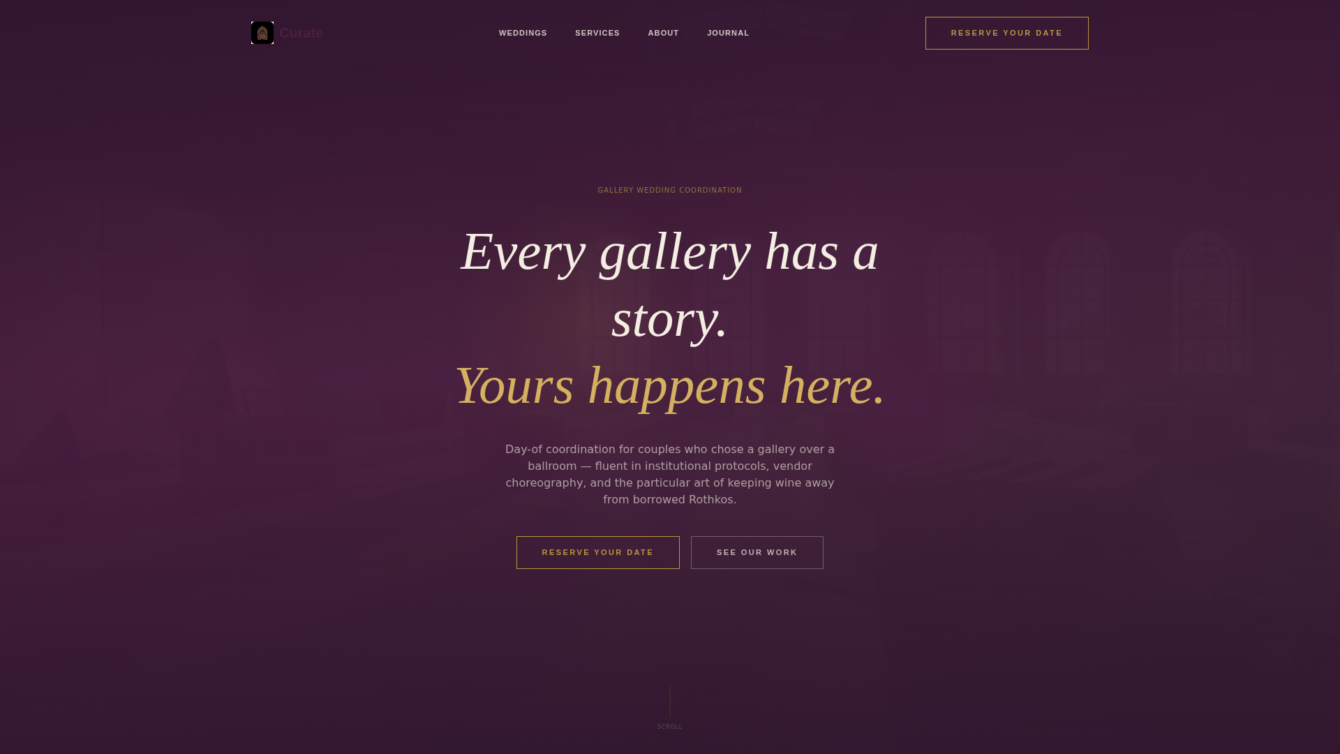 Wedding Venue Specialist Booking Website Template