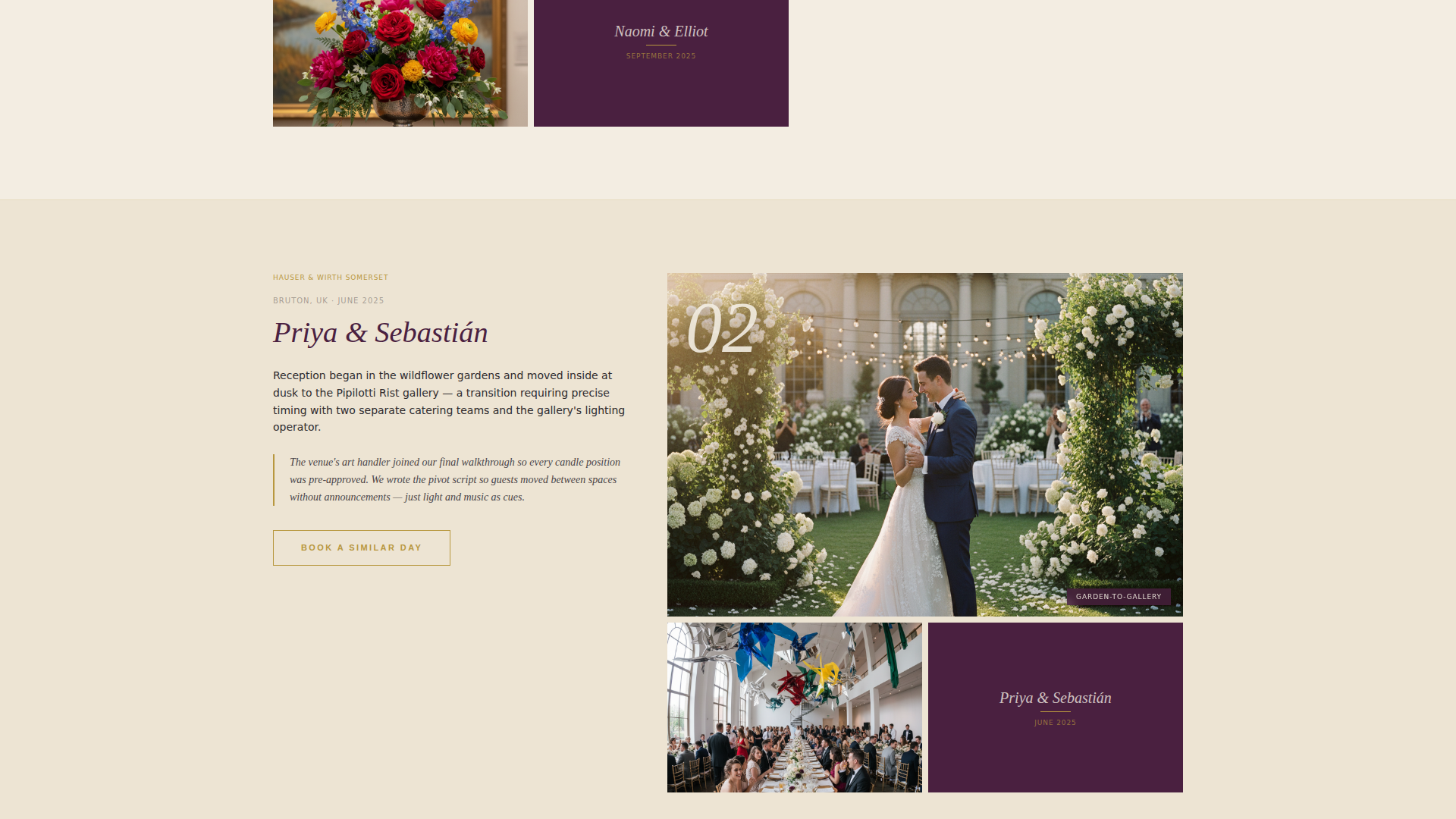 Wedding Venue Specialist Booking Website Template