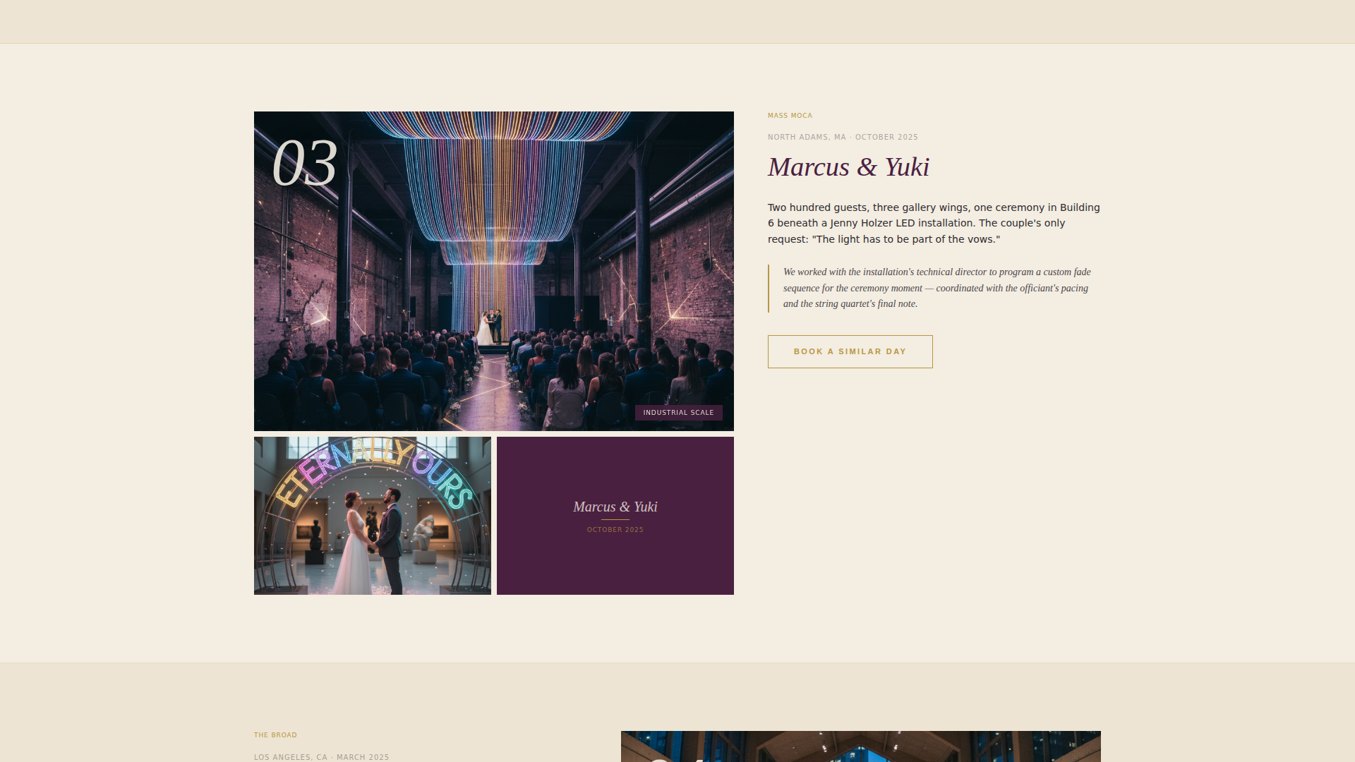 Wedding Venue Specialist Booking Website Template