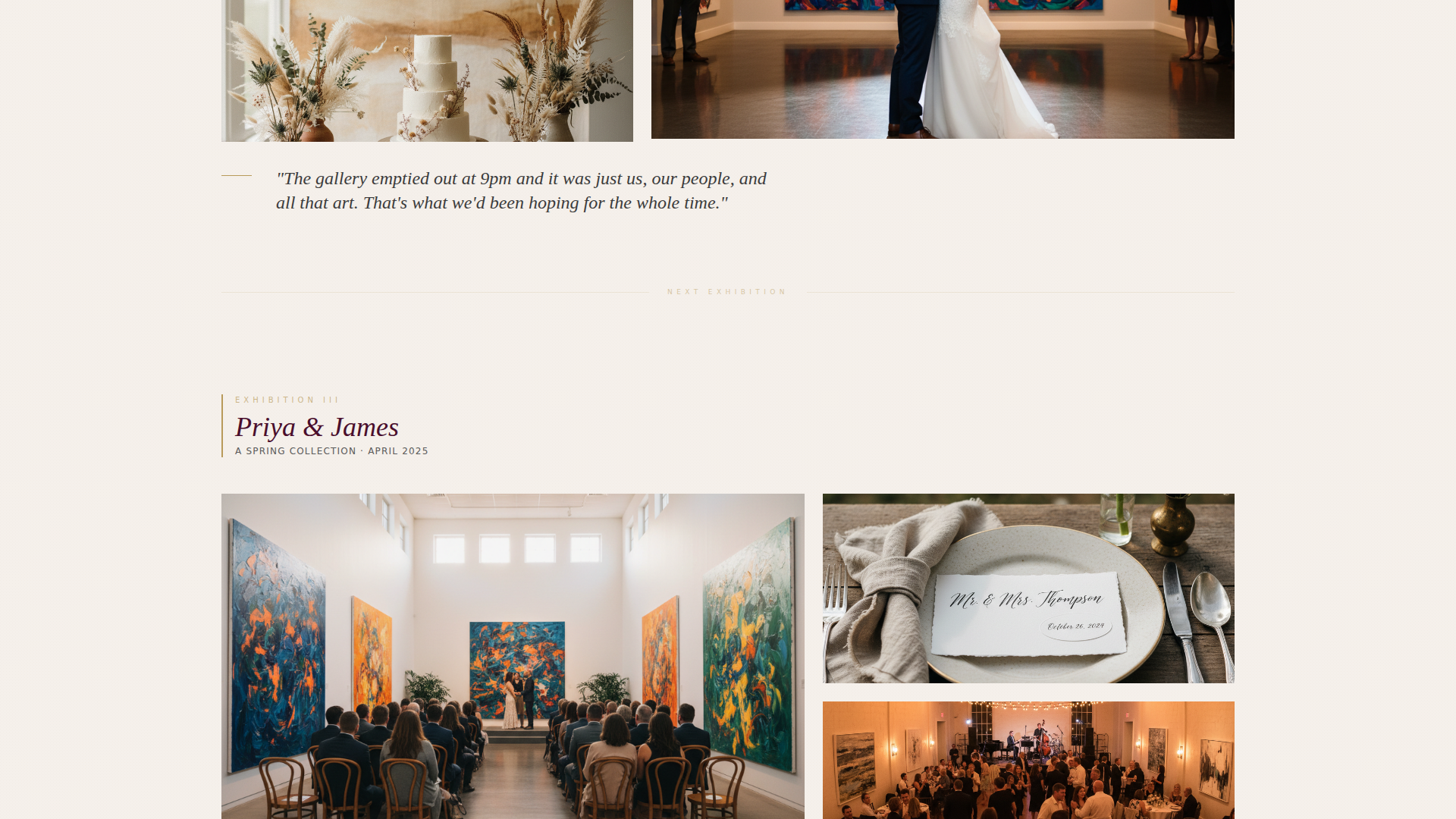 Wedding Venue Blog Website Template