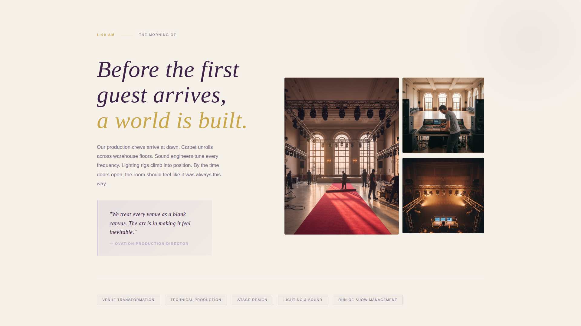 Event Management Company Booking Website Template