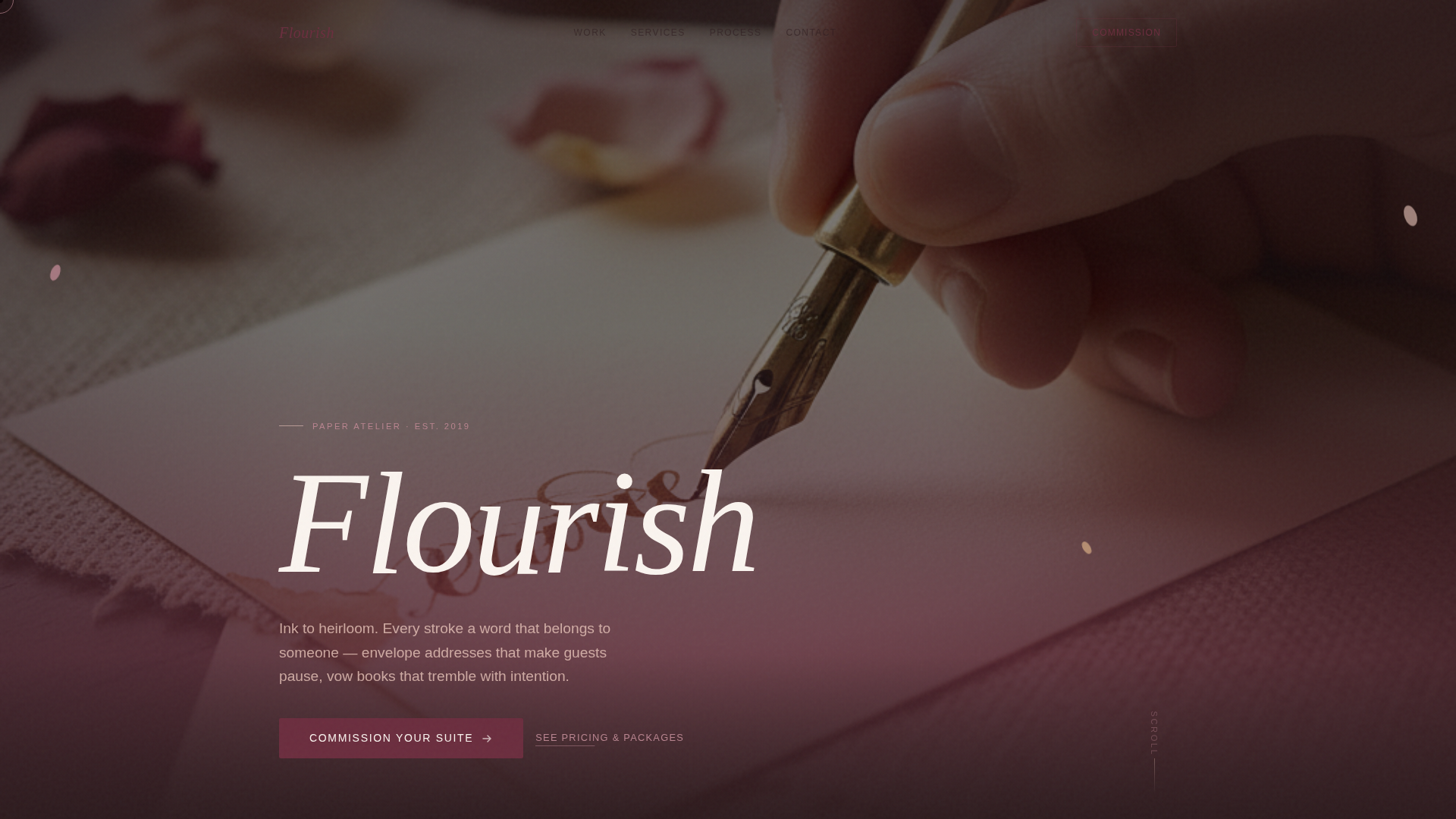 Artisan Calligraphy Landing Page Template