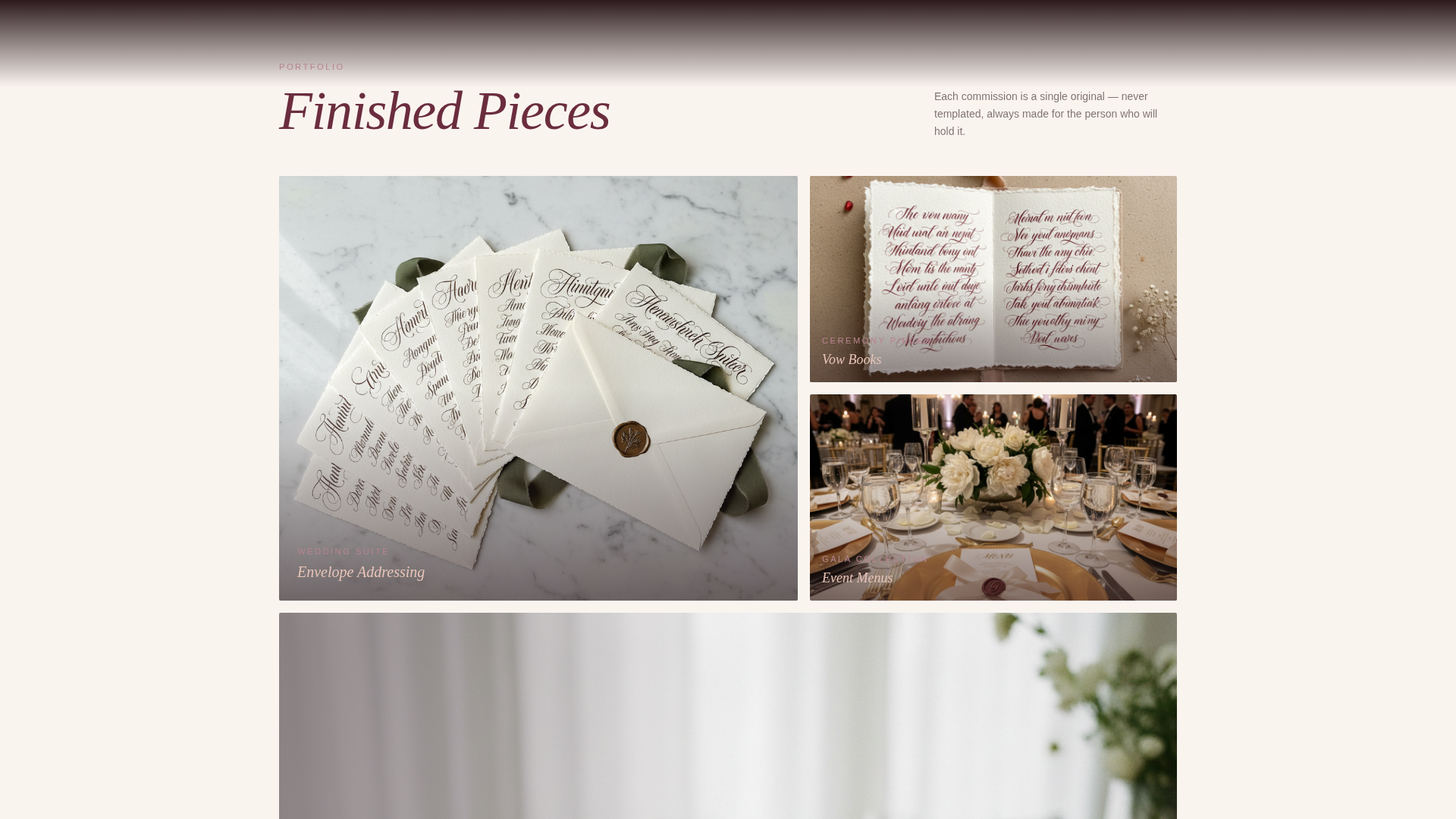 Artisan Calligraphy Landing Page Template