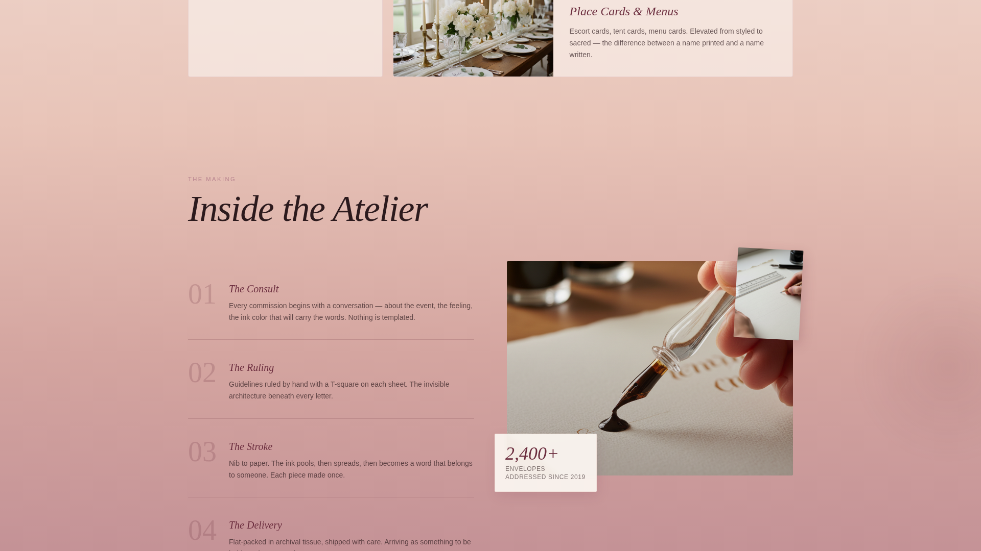 Artisan Calligraphy Landing Page Template