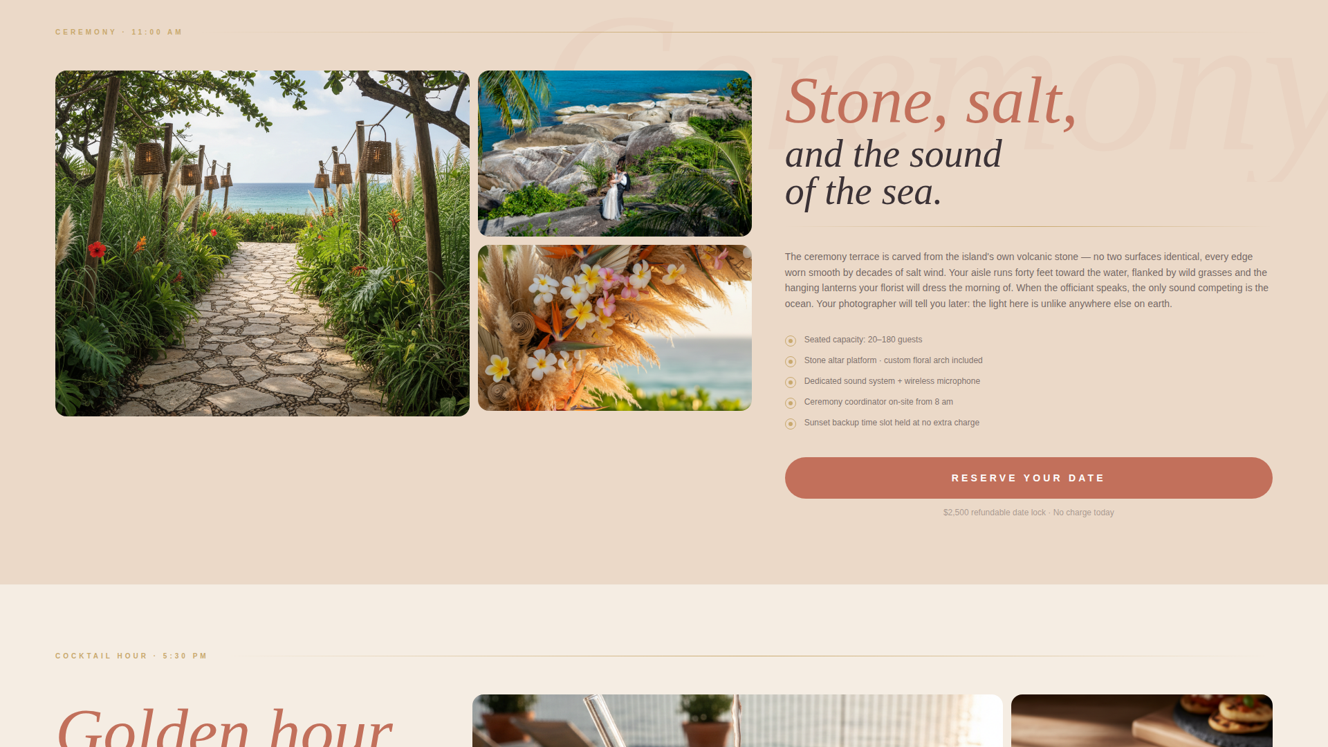 Wedding Venue Complete Booking Website Template