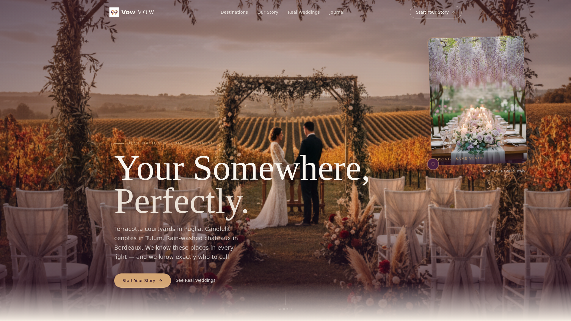 Destination Wedding Planner Real Couples Website Template