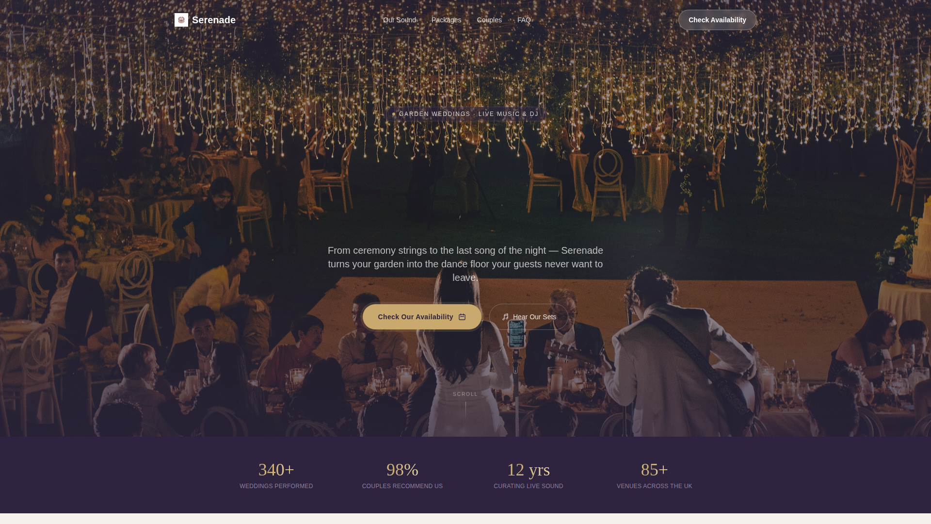 Garden Wedding Advanced Booking Website Template