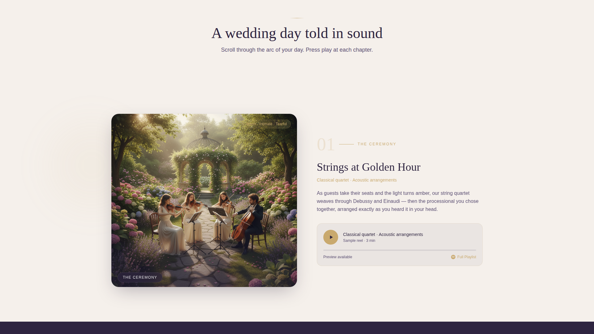 Garden Wedding Advanced Booking Website Template