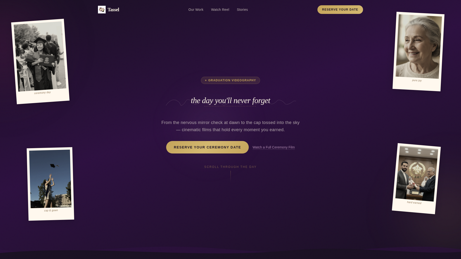 Graduation Event Specialist Booking Website Template