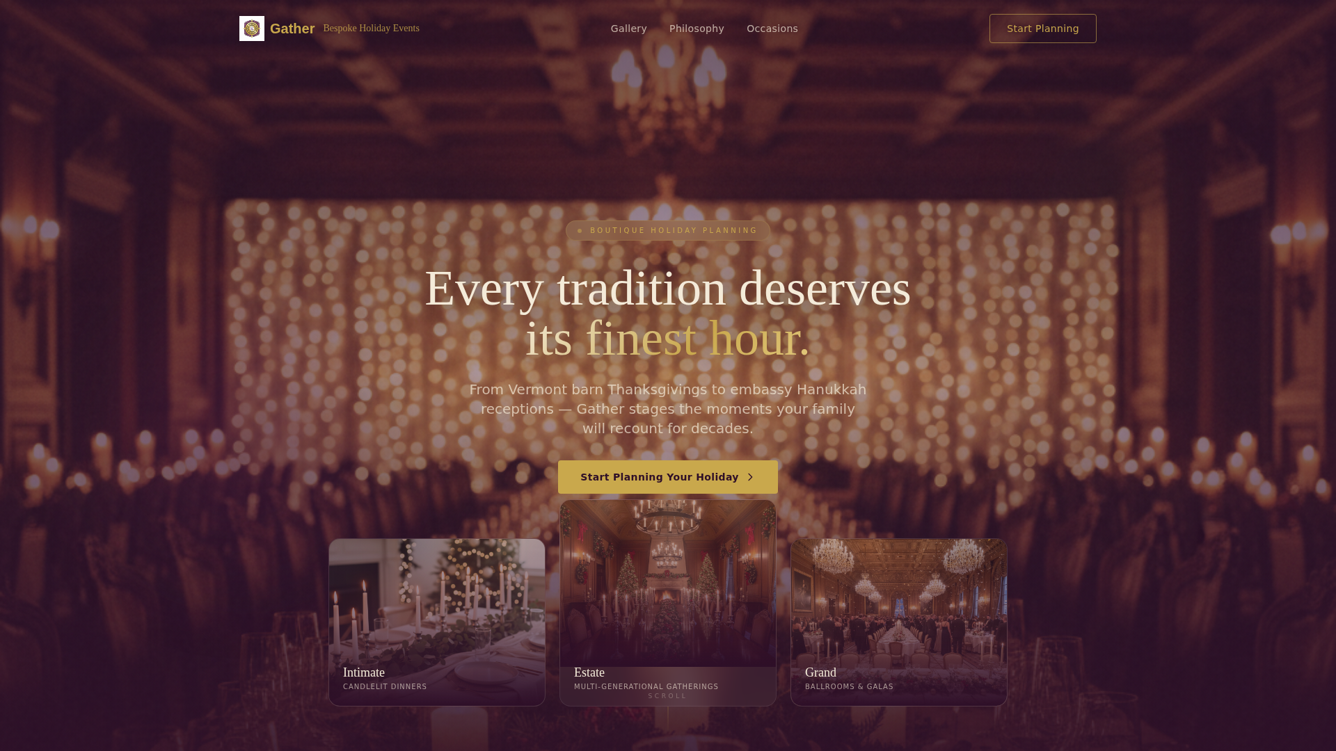 Holiday Event Blog Website Template
